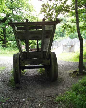 Coal waggon approaching Causey Arch