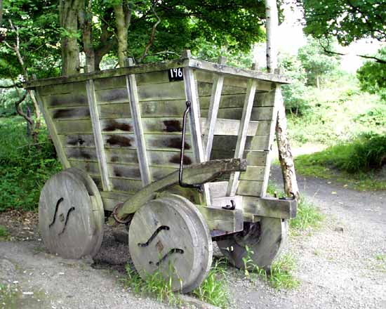 Replica coal waggon - see the hi tech brake!